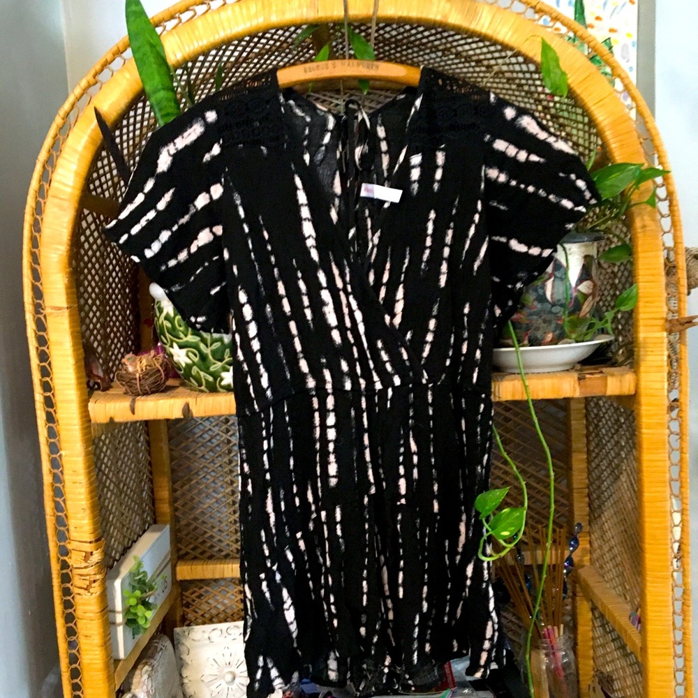 B&W Tie Dyed Romper